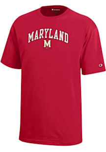 Champion Maryland Terrapins Youth Red Primary Logo Short Sleeve T-Shirt