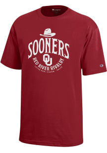 Champion Oklahoma Sooners Youth Cardinal Red River Rivalry Short Sleeve T-Shirt