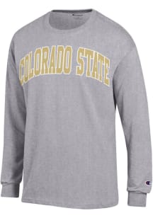 Champion Colorado State Rams Grey Arch Name Long Sleeve T Shirt