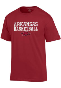 Champion Arkansas Razorbacks Cardinal Mens Basketball Short Sleeve T Shirt