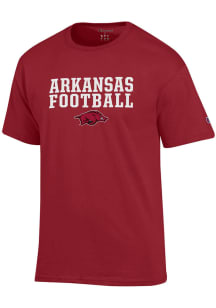 Champion Arkansas Razorbacks Cardinal Football Short Sleeve T Shirt
