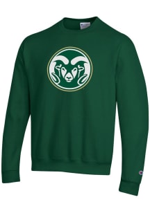 Champion Colorado State Rams Mens Green Primary Long Sleeve Crew Sweatshirt