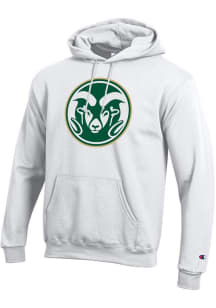 Champion Colorado State Rams Mens White Primary Long Sleeve Hoodie