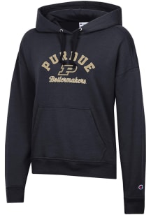 Womens Purdue Boilermakers Black Champion Powerblend Design Style Hooded Sweatshirt