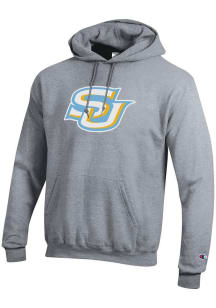 Champion Southern University Jaguars Mens Grey Primary Logo Long Sleeve Hoodie