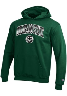 Champion Colorado State Rams Youth Green No 1 Long Sleeve Hoodie