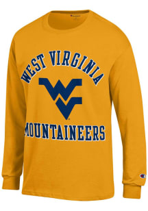 Champion West Virginia Mountaineers Gold No 1 Long Sleeve T Shirt