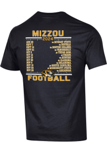Champion Missouri Tigers Black 2024 Football Schedule Short Sleeve T Shirt