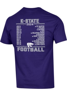 Champion K-State Wildcats Purple 2024 Football Schedule Short Sleeve T Shirt