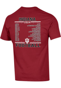 Champion Indiana Hoosiers Crimson 2024 Football Schedule Short Sleeve T Shirt