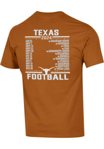 Champion Texas Longhorns Burnt Orange 2024 Football Schedule Short Sleeve T Shirt