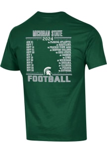 Champion Michigan State Spartans Green 2024 Football Schedule Short Sleeve T Shirt