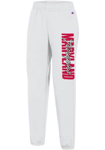 Womens Maryland Terrapins White Champion Powerblend Sweatpants