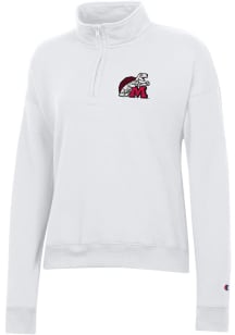 Womens Maryland Terrapins White Champion Powerblend Qtr Zip