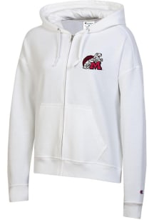 Womens Maryland Terrapins White Champion Powerblend Long Sleeve Full Zip Jacket