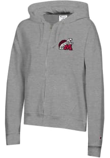 Womens Maryland Terrapins Grey Champion Powerblend Long Sleeve Full Zip Jacket