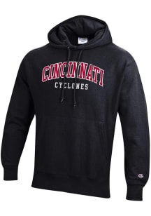 Champion Cincinnati Cyclones Mens Black Arch Name Long Sleeve Hoodie