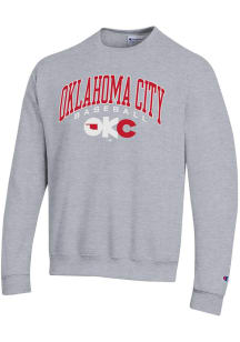 Champion Oklahoma City Dodgers Mens Grey Powerblend Long Sleeve Crew Sweatshirt