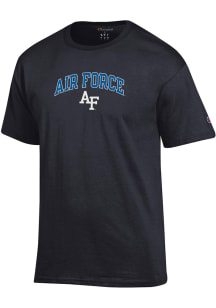 Champion Air Force Falcons Black Arch Mascot Short Sleeve T Shirt
