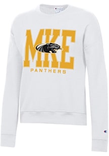 Champion Wisconsin-Milwaukee Panthers Womens White Powerblend Crew Sweatshirt