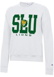 Champion Southeastern Louisiana Lions Womens White Powerblend Crew Sweatshirt