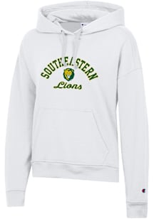 Champion Southeastern Louisiana Lions Womens White Powerblend Hooded Sweatshirt