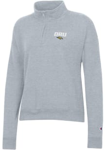 Champion Oral Roberts Golden Eagles Womens Grey Powerblend Qtr Zip