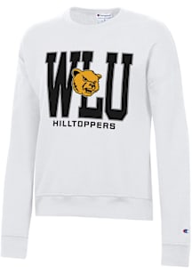 Champion West Liberty Hilltoppers Womens White Powerblend Crew Sweatshirt
