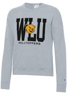 Champion West Liberty Hilltoppers Womens Grey Powerblend Crew Sweatshirt