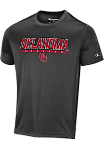 Champion Oklahoma Sooners Black Stadium Impact High Density Short Sleeve T Shirt