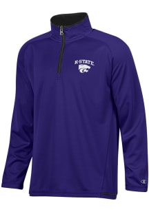 Youth K-State Wildcats Purple Champion Highlight Long Sleeve Quarter Zip