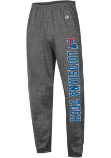 Champion Louisiana Tech Bulldogs Mens Charcoal Closed Botom Sweatpants