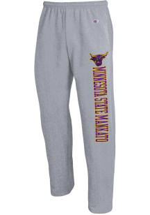 Champion Minnesota State Mankato Mavericks Mens Grey Open Bottom Sweatpants