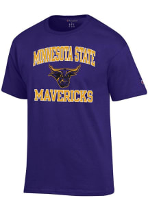 Champion Minnesota State Mankato Mavericks Purple Number One Graphic Jersey Short Sleeve T Shirt