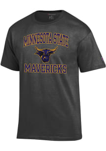 Champion Minnesota State Mankato Mavericks Charcoal Number One Graphic Jersey Short Sleeve T Shirt