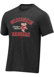 Wisconsin Badgers Black Under Armour No. 1 Tech Short Sleeve T Shirt