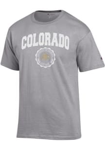 Champion Colorado Buffaloes Grey Arch Seal Short Sleeve T Shirt
