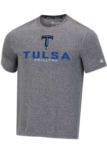 Champion Tulsa Drillers Grey Heathered Impact Short Sleeve T Shirt
