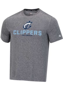 Champion Columbus Clippers Grey Heathered Impact Short Sleeve T Shirt