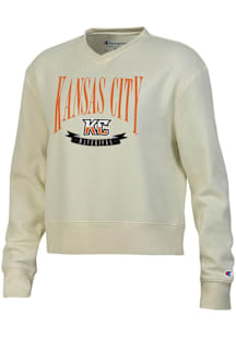 Champion Kansas City Mavericks Womens Ivory Teamwork Crew Sweatshirt