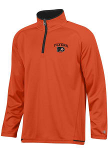 Champion Philadelphia Flyers Youth Orange Highlight Long Sleeve Quarter Zip Shirt
