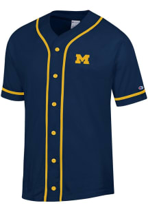 Mens Michigan Wolverines Blue Champion Super Fan Jersey