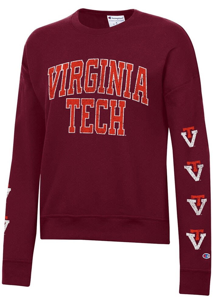 Virginia Tech Hokies Champion Crew Sweatshirt Womens MAROON