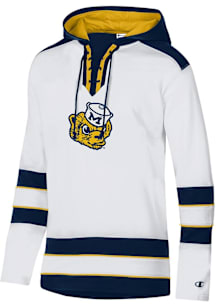 Champion Michigan Wolverines Mens White Super Fan Hockey Long Sleeve Hoodie