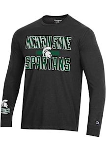 Champion Michigan State Spartans Black Stadium Three Hit Long Sleeve T Shirt