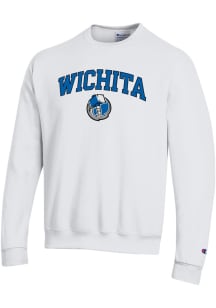 Champion Wichita Thunder Mens White Arched Mascot Long Sleeve Crew Sweatshirt