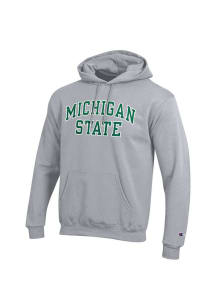 Mens Michigan State Spartans Grey Champion Arch Twill Hooded Sweatshirt