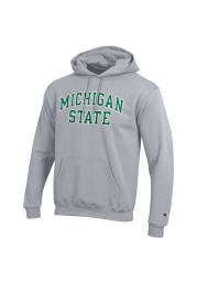 Champion Michigan State Spartans Mens Grey Arch Twill Long Sleeve Hoodie