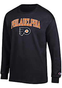 Champion Philadelphia Flyers Black Arched Mascot Long Sleeve T Shirt