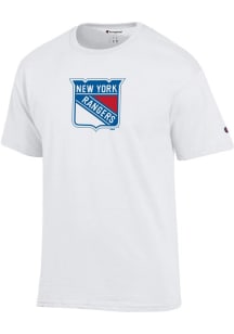 Champion New York Rangers White Primary Logo Short Sleeve T Shirt